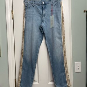 Laurie Felt Classic Girlfriend Jeans. 28” inseam and 34.5 loose waist